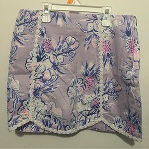 Lilly Pulitzer Skirt/Skort - Size: 0 - Lilac Verbena Pastel Safari Print